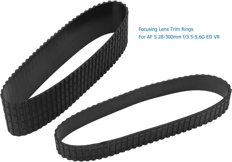 Heayzoki 2PCS Lens Zoom Grip Rubber Ring Replacement Part, Lens Zoom Plus Focus Ring Grip Rubber Ring Replacement Part for AF S 28-300mm f/3.5-5.6G ED - Image 3